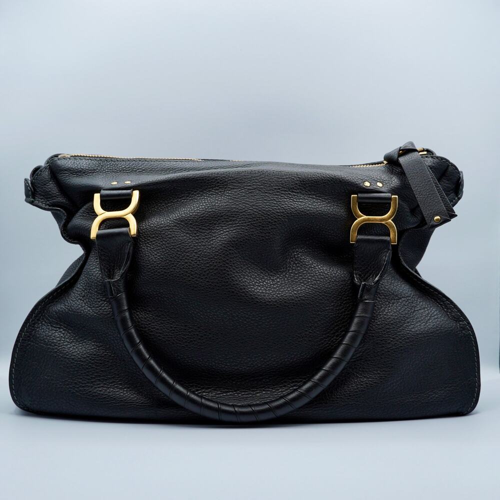 Chloe Calfskin Medium Marcie Satchel Black - Picture 3 of 11